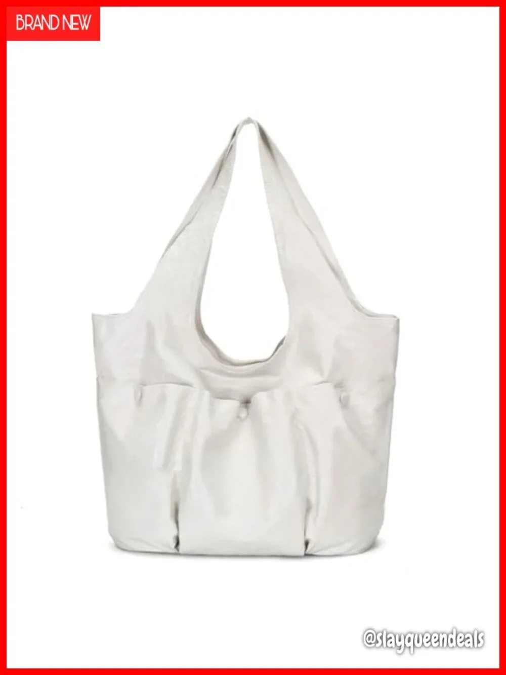 Large Vegan Leather Slouchy Hobo Bag with Multi-Pockets, Shoulder Tote for Women
